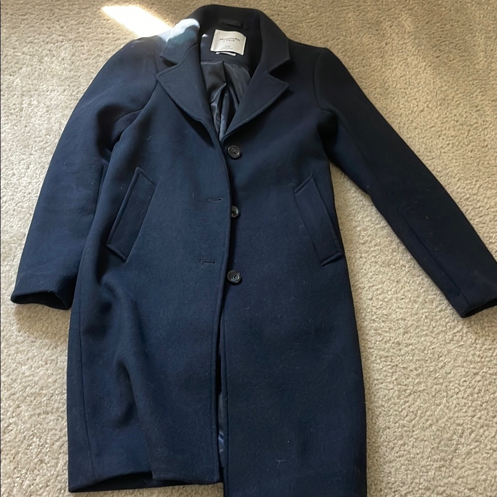 Abercrombie Women's Navy trench Coat XXS
